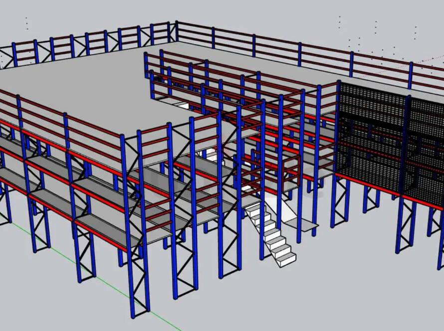 Mezzanine Floor construction in UAE | Blot free Mezzanine floor